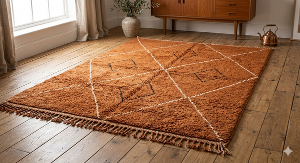 Dywan Marokański Beni Mrirt - Rust